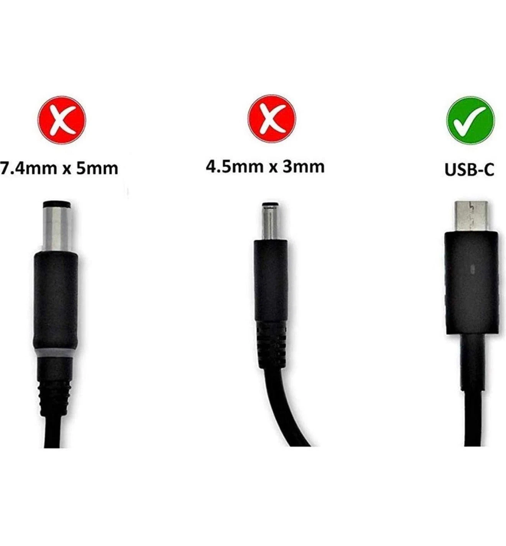 Dell Orignal Type-C Laptop 130W USB C Power Battery Charger PSU + Lead