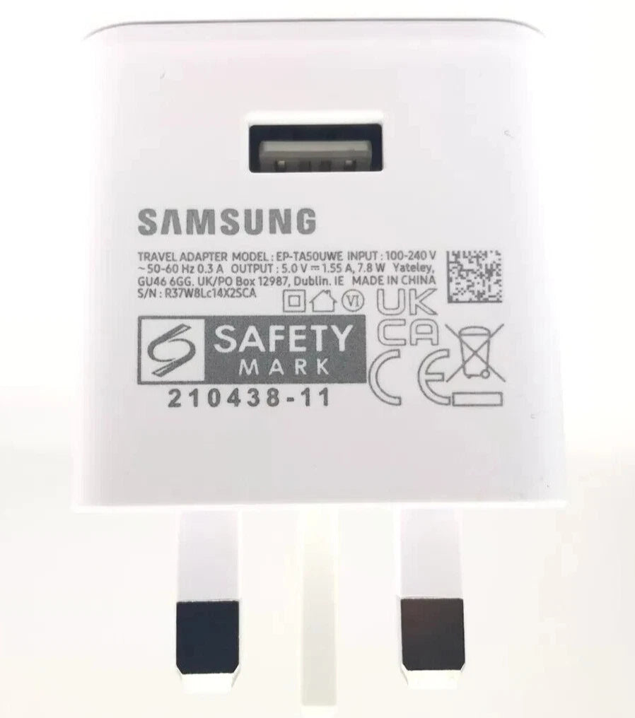 USB wall main charger adapter plug 5V 1.55A Genuine Samsung