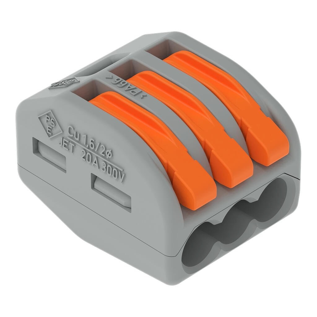 Wago 221/222 Series Connectors Wire Block Clamp Terminals 20A 300V 5x PACK