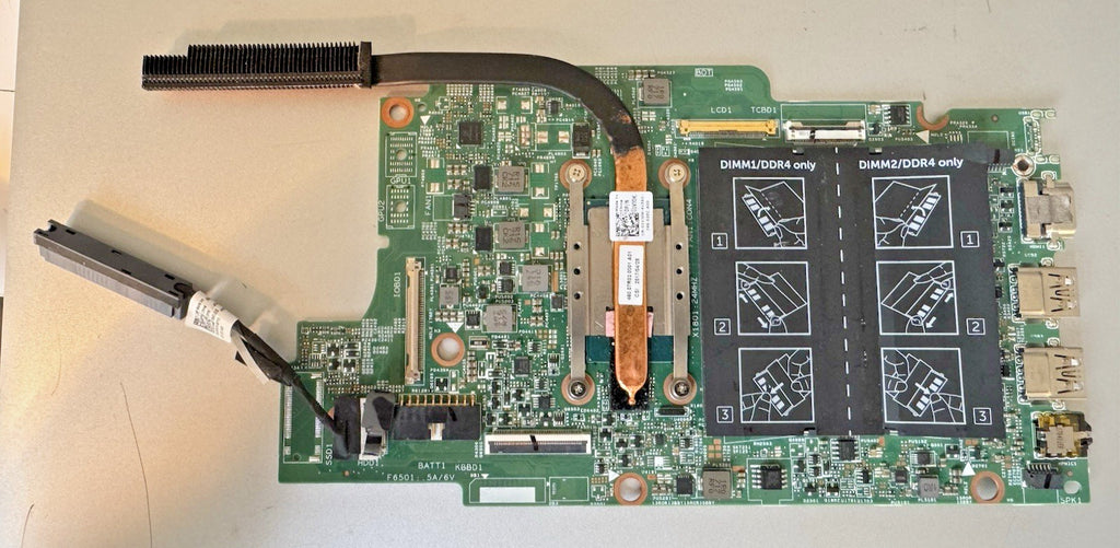 Dell Inspiron 5378 Motherboard + HSink i5-7200U 0PG0MH 01VJDK With HDD CABLE - Refurb.
