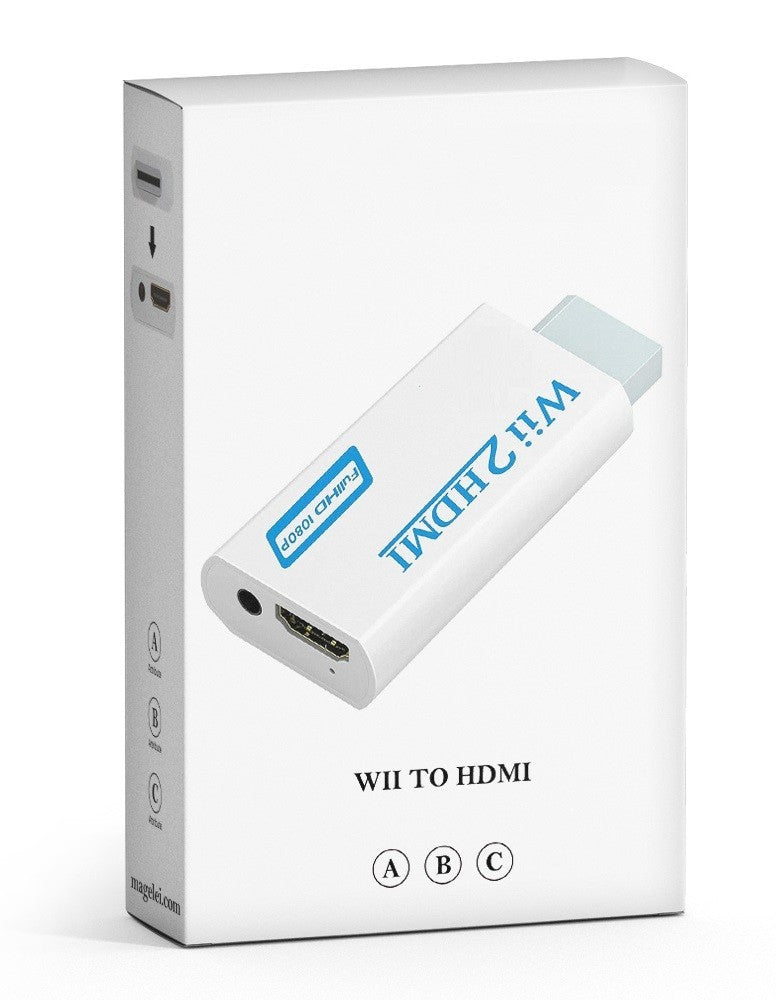 Wii TO HDMI Adapter Converter with 3.5mm Audio Video 1080P HD Output