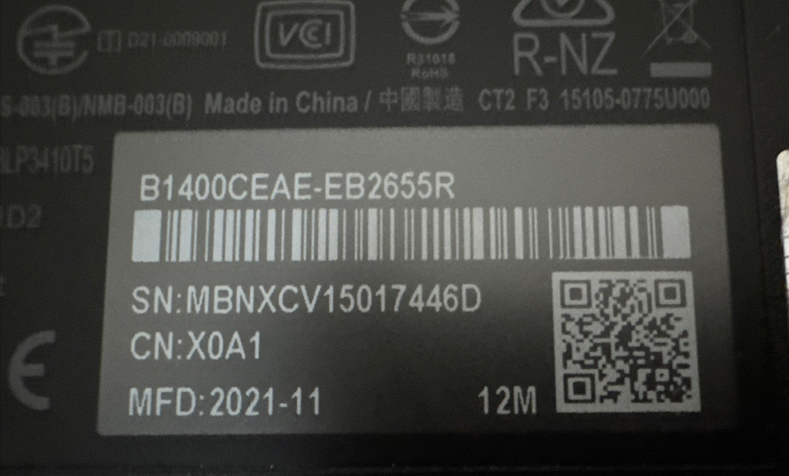 Genuine Black Asus Expertbook B1400C Base Chassis Bottom Case - Refurb.
