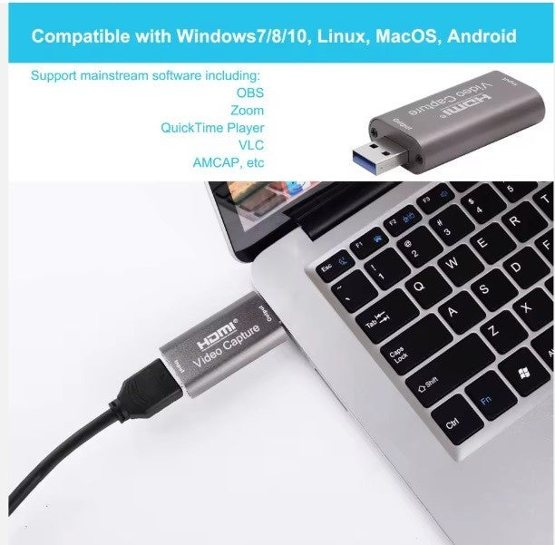 1080P Full HD Video Capture Stick 4K HDMI to USB Capture PS5 / XBOX