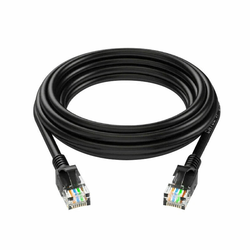 5M CAT5e RJ45 Ethernet Cable Network Internet Modem LAN Black