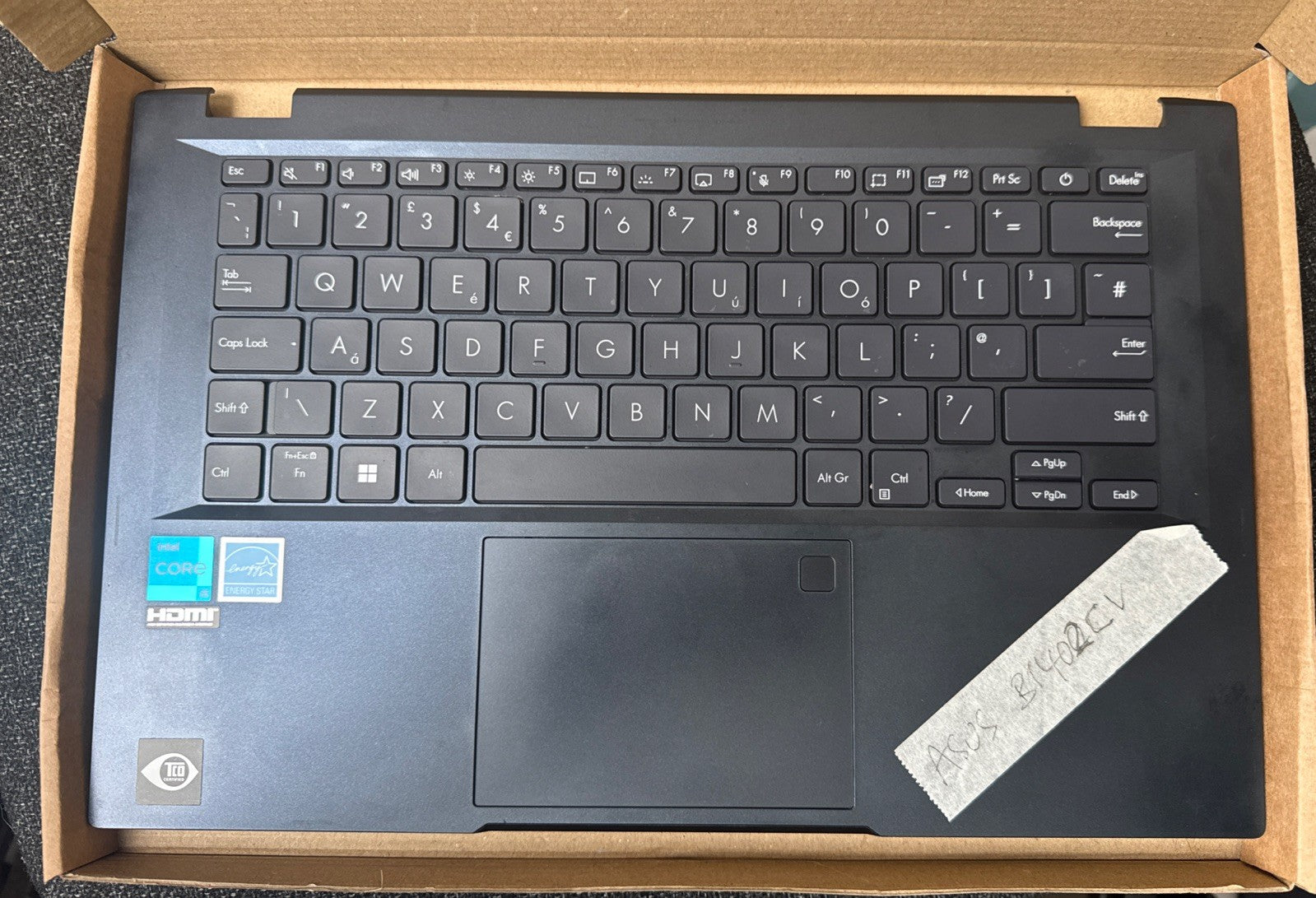 Original Palmrest & Keyboard for Asus ExpertBook B1402CV Includes Touchpad Etc - Refurb.