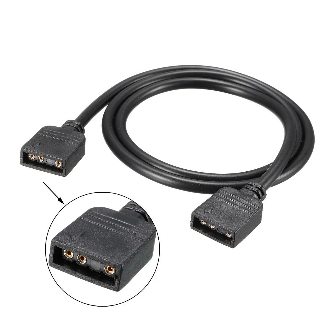 ARGB Connector Cable Female to Female 3 Pin  Connector 50cm Length + connectors