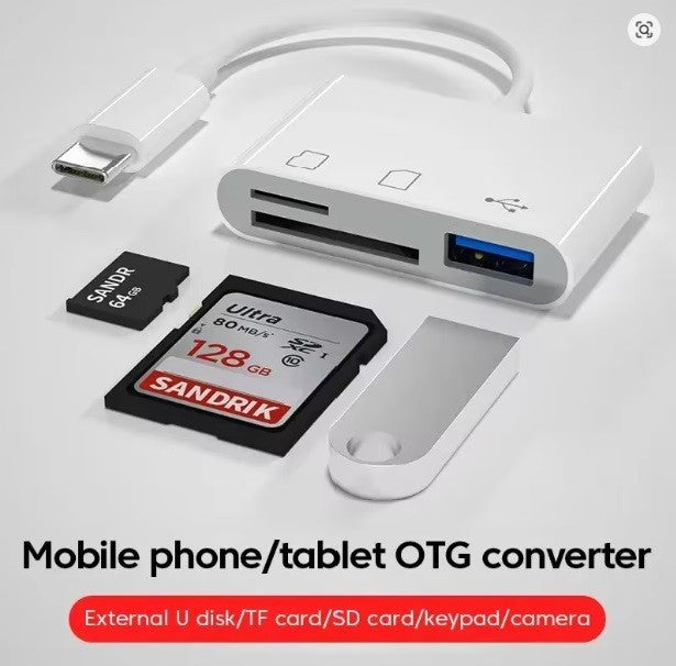 USB C SD Card Reader Micro SD to Type C OTG Adapter for SDHC SDXC TF Ultra Fast
