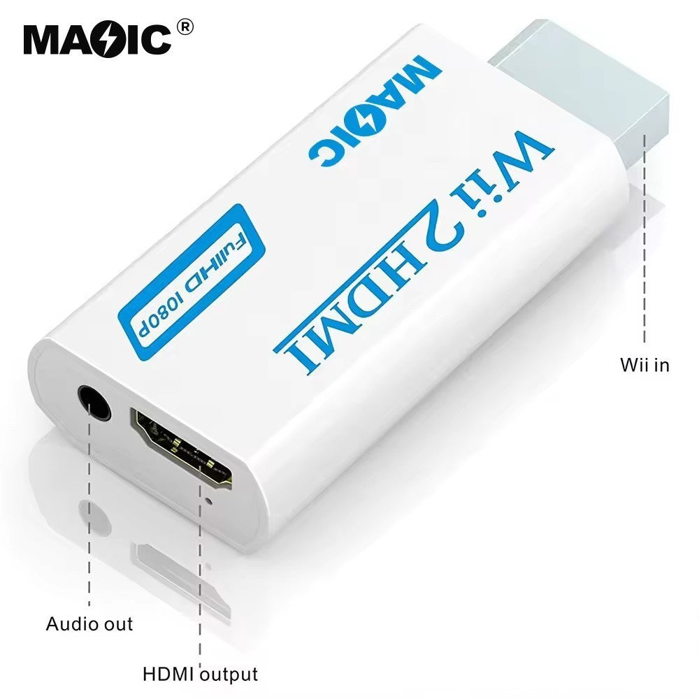 Wii TO HDMI Adapter Converter with 3.5mm Audio Video 1080P HD Output