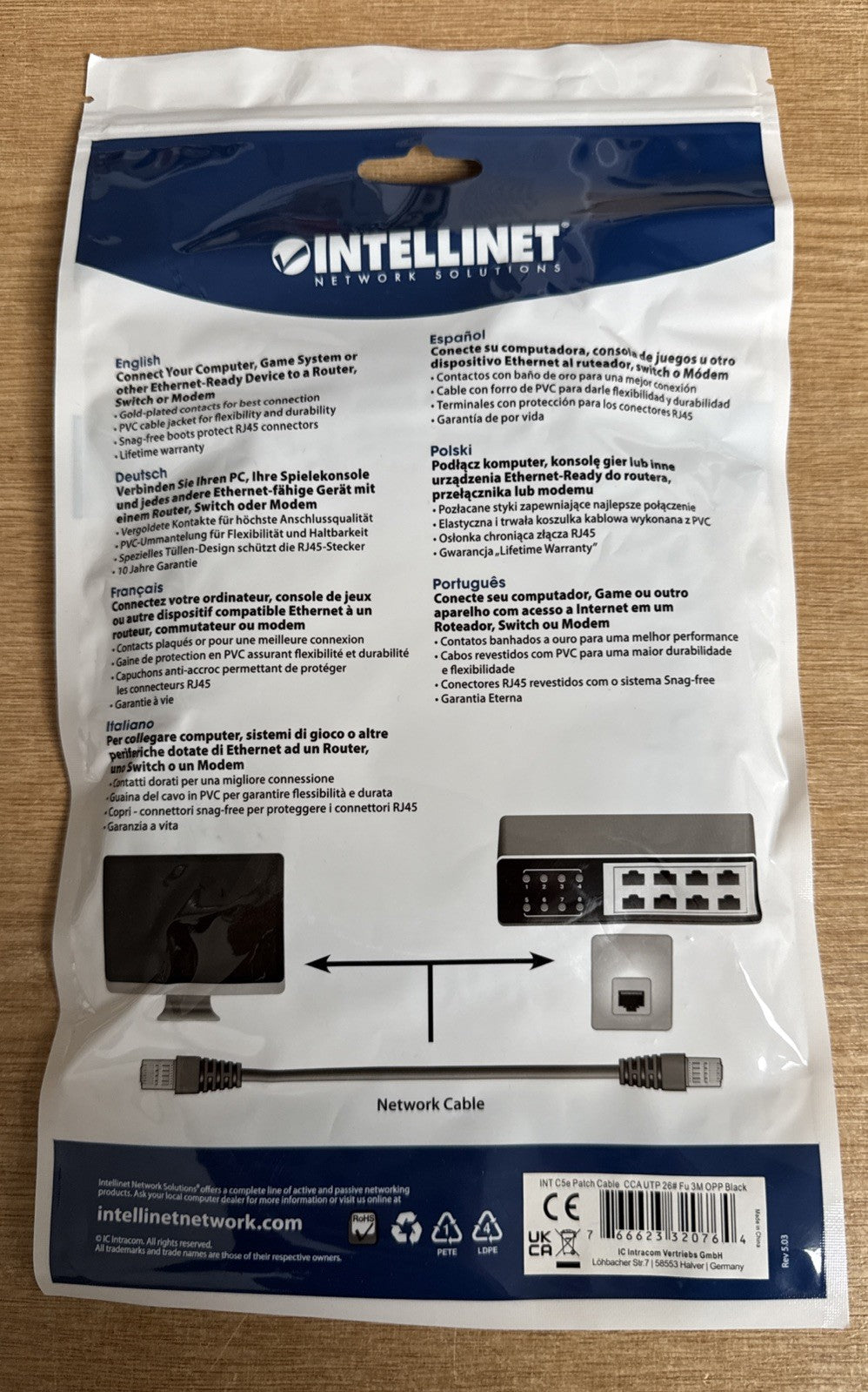 Ethernet Cable Internet Cat5e Network RJ45 LAN Patch Wholesale 3m /10ft